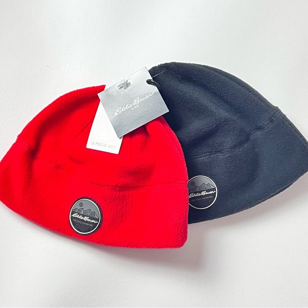 Eddie Bauer  Kid's Cold Weather Winter Two Piece Set Beanie Hats Sz S/M
